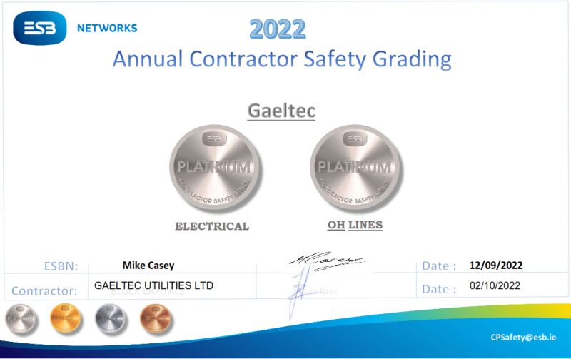 Annual Contractor Safety Grading